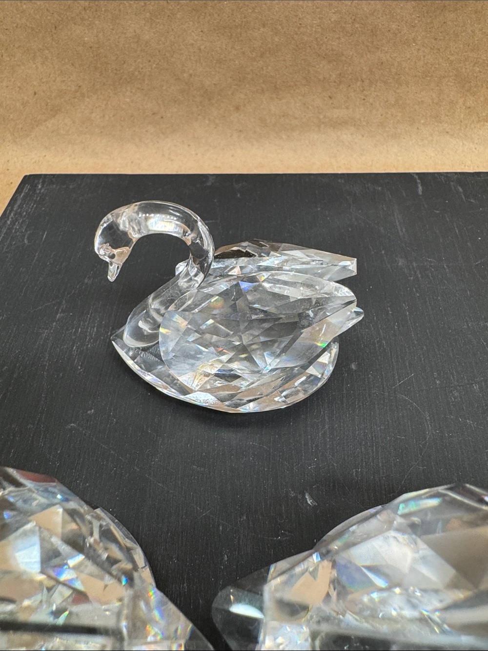 Swarovski Crystal Swan Figurines Clear Glass Set of Three - Picture 6 of 16